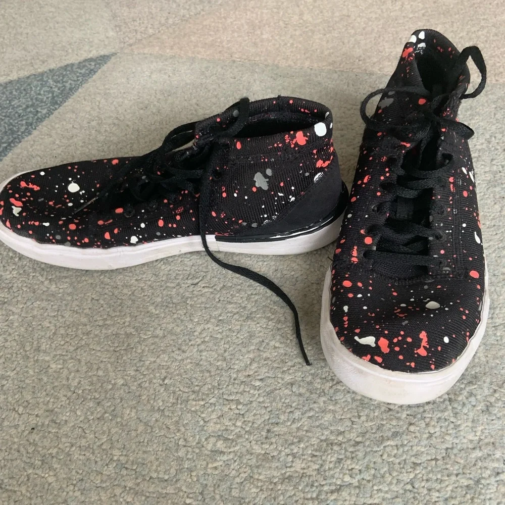 Under Armour Pink Splattered Black High Tops